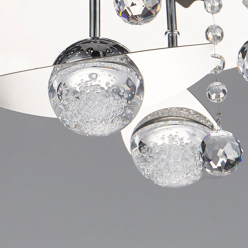 欧普照明水晶灯圆形led吸顶灯客厅灯具简约现代卧室温馨创意房间图片