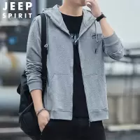 JEEP SPIRIT吉普新款卫衣男士百搭防风连帽外套体恤男运动时尚潮牌开衫上衣