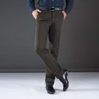 crojack 2013新款男士商务休闲裤 韩版修身 中老年男裤加绒加厚