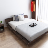 择木宜居 床 日式板式床 双人床 单人床 大床 木床榻榻米床 婚床