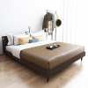 择木宜居 床 双人单人床1.5米1.8米床 实木排骨架床头可储物