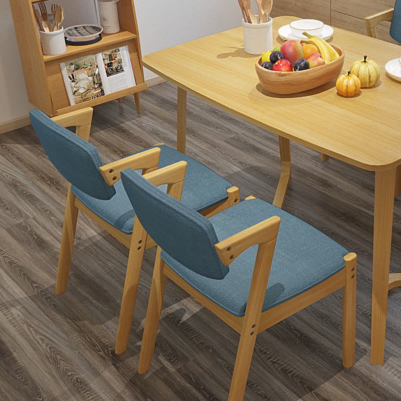 择木宜居 简约现代实木靠背餐椅餐厅休闲椅家用北欧创意椅子凳子图片
