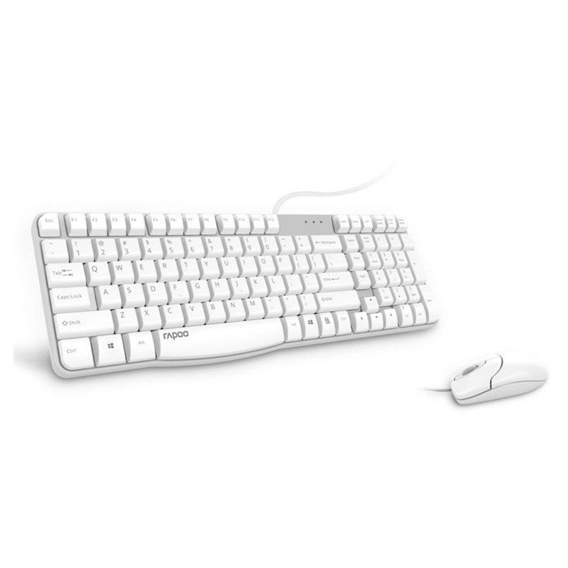 雷柏 X120有线键鼠套装 光学套装(白色)图片
