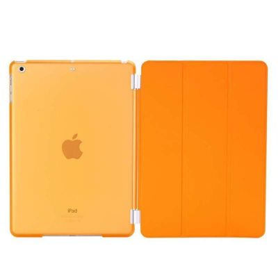 适用苹果 ipad AIR平板电脑 ipadair2 智能保护套 ipad6休眠皮套 ipad5 超薄伴侣 AIR2橙色