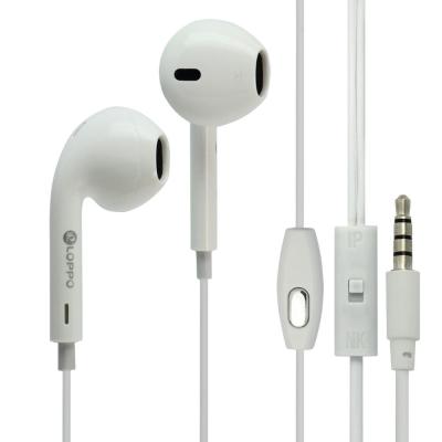 LOPPO 浪魄ADM-521(入耳式耳塞 带麦克风 来电接听电话 挂断电话)3.5mm插头手机耳机（白色）