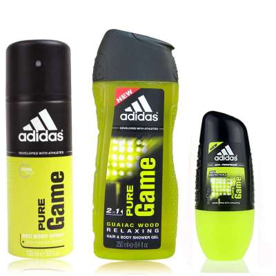 阿迪达斯（Adidas）男士荣耀三件套装（喷雾150ml+沐浴露250ml+走珠50ml）