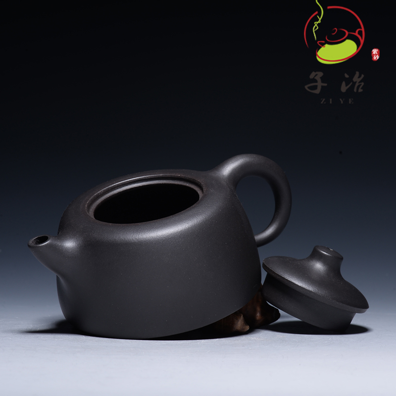 子冶160cc天际壶原矿黑铁砂宜兴紫砂壶茶具名家纯全手工茶具正品