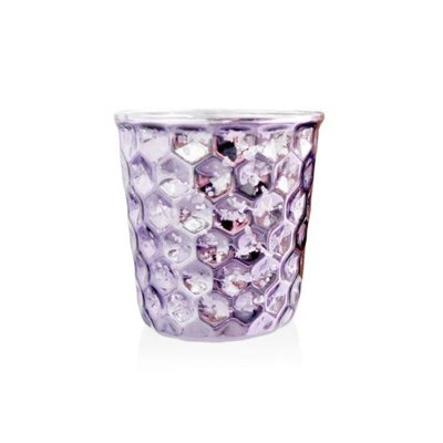 [AROMACO]蜂窝型许愿紫色蜡烛杯6.7*7cm