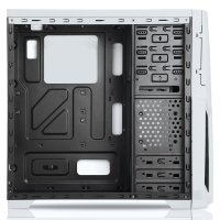 先马（SAMA）风暴5(白) 400长游戏电脑机箱USB3.0背线侧透长显卡SSD电源下置空箱