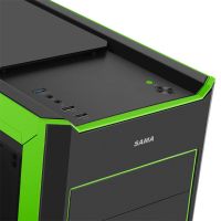 先马（SAMA）塞恩5（豪华版绿）电脑机箱 （U3/大侧透/SSD/轻松背线/长显卡）
