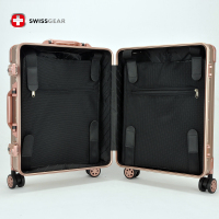 瑞士军刀SWISSGEAR高端镁铝合金万向轮拉杆箱 行李箱旅行箱金属材质登机箱