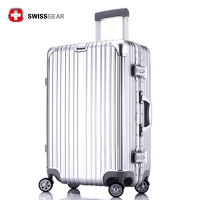 瑞士军刀SWISSGEAR新品l铝框拉杆箱 万向轮行李箱男女旅行箱密码箱韩版登机箱 铝框箱 拉杆箱PC+ABS