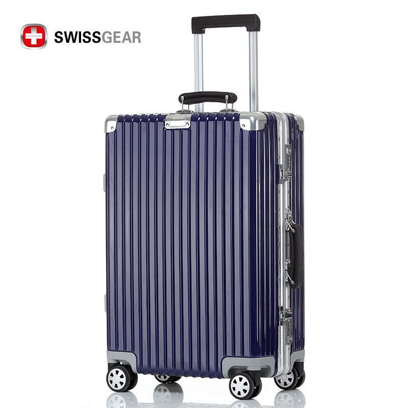 瑞士军刀SWISSGEAR行李箱铝框拉杆箱新品金属万向轮行李箱旅行箱 登机箱PC+ABS箱包 20寸26寸29寸图片