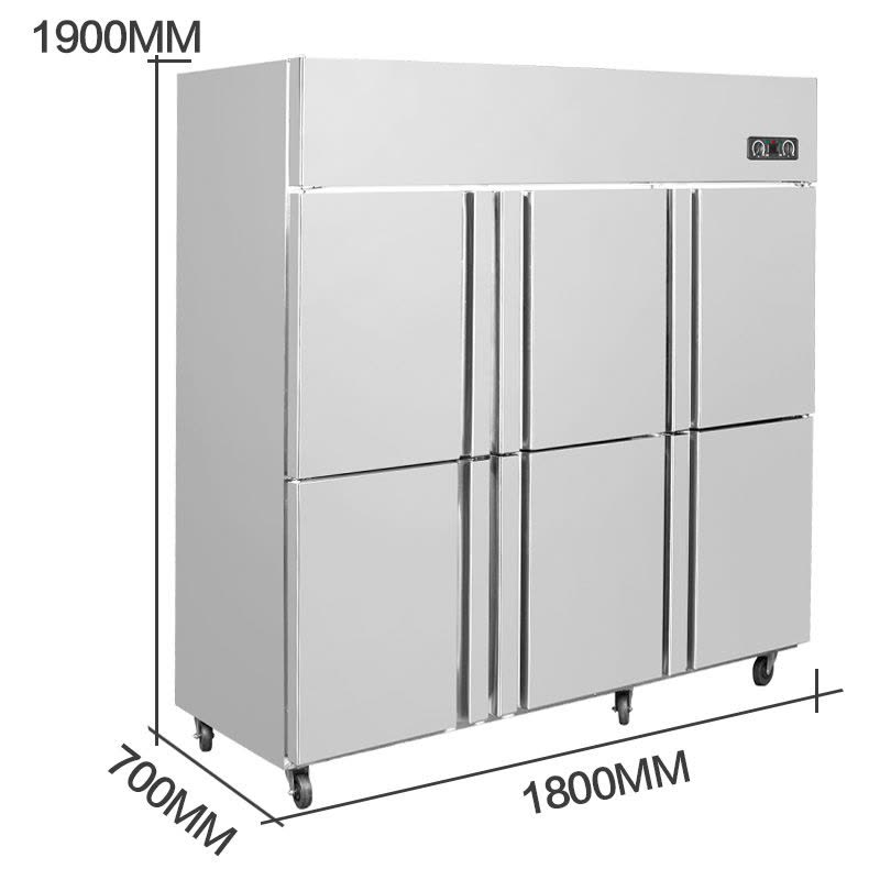 华美(Huamei)LCF-6M 六门商用全不锈钢厨房冰箱 厨房柜立式冷冻柜 冷藏冷冻冰柜图片