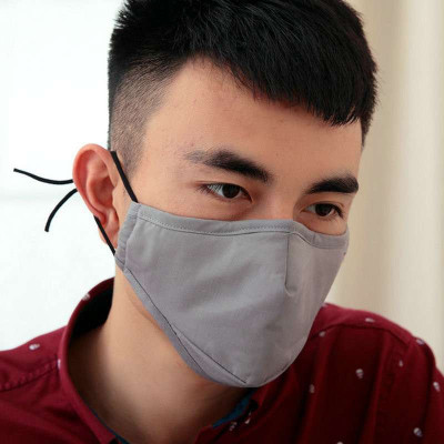 CM朝美PM2.5 活性炭口罩 防粉尘 时尚立体口罩 KN95雾霾 附4滤片 男士深灰色