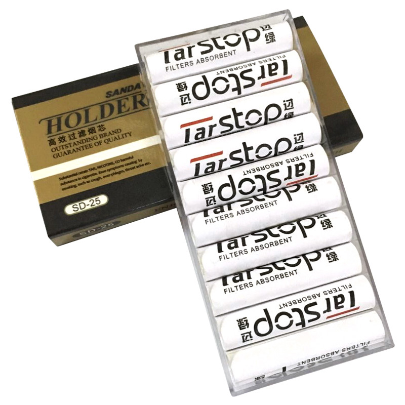 三达SANDA活性炭8MM过滤芯 烟斗专用配件 一小盒10支装SD-25高清大图