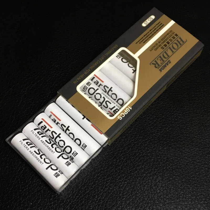 三达SANDA活性炭8MM过滤芯 烟斗专用配件 一小盒10支装SD-25高清大图