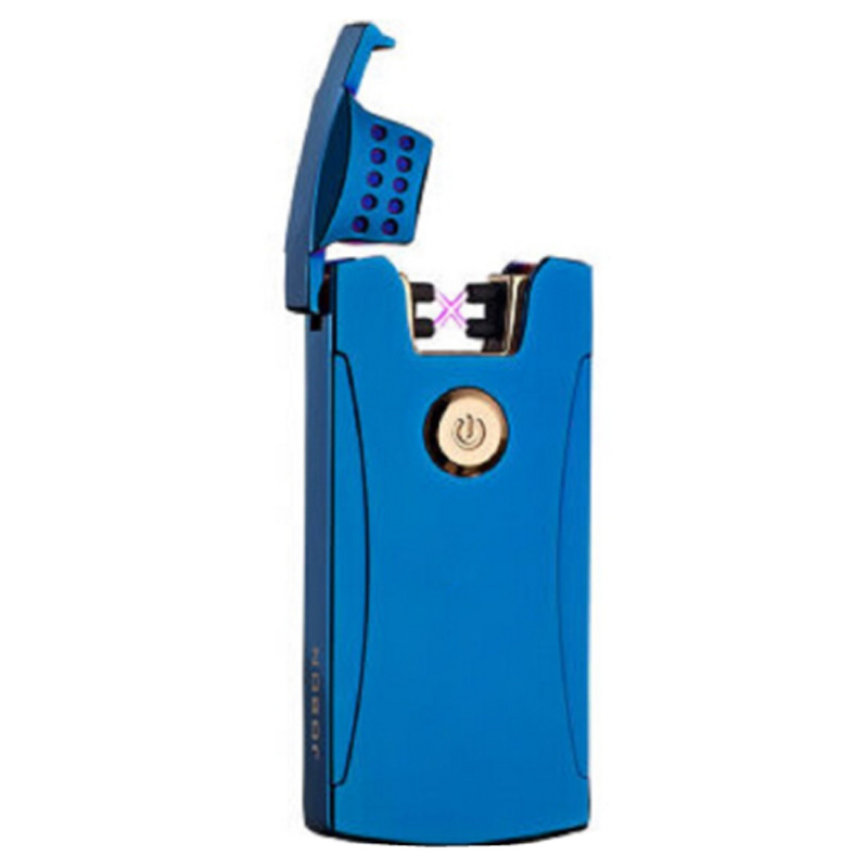 jobon中邦双电弧USB充电打火机 金属 防风电子感应点烟器 送男友礼品 蓝冰面