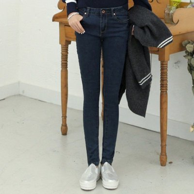 萨麦斯 2015秋冬新款韩版 女装 高腰修身显瘦弹力小脚铅笔牛仔裤QY1854