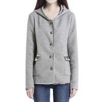 maple2014冬装新款韩版女装纯色宽松显瘦口袋加厚短外套181279
