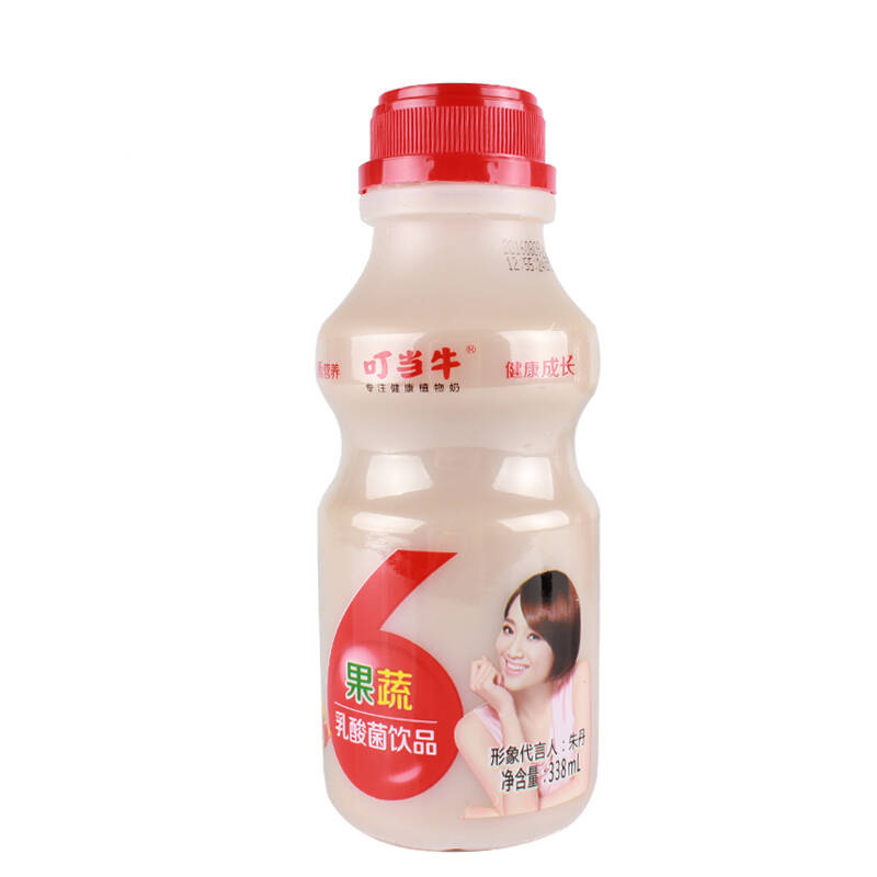 叮当牛果蔬汁乳酸菌儿童酸奶 优乳酸菌饮料 338mlX12瓶 产发