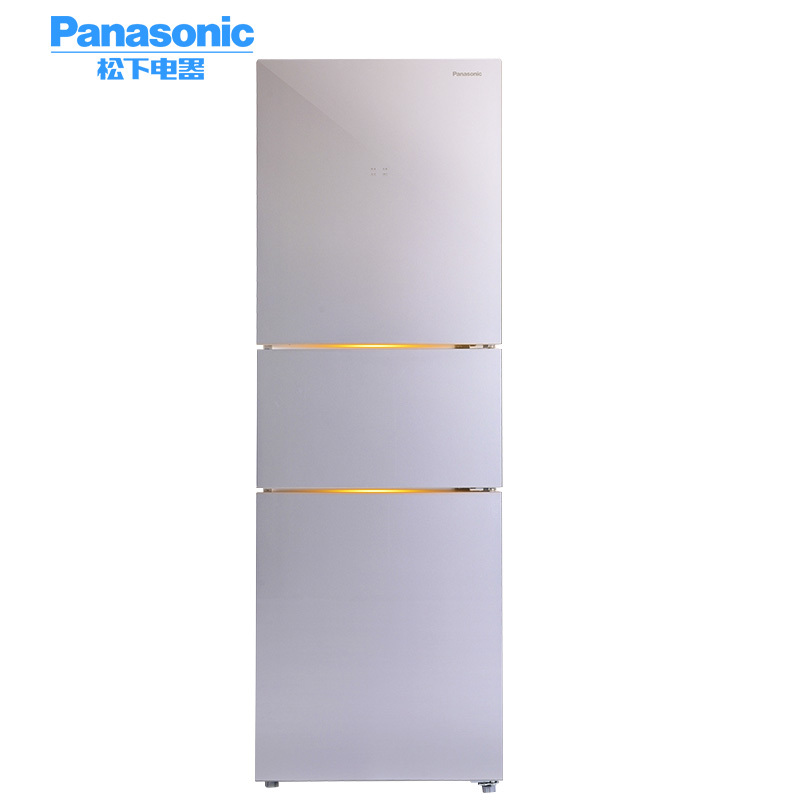 松下（Panasonic）NR-J24GM1-XS 237升三门直冷冰箱尊雅银玻璃欧式设计