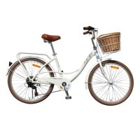 雷斯帕LEXPA24寸唯美2代 铝合金变速城市自行车 公主车都市白领时尚休闲健身首选