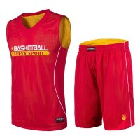 力为 篮球背心短裤套装 男2015夏季运动t恤 健身训练球衣五分套装M15L238R