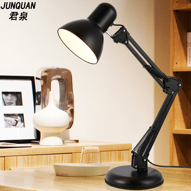 君泉(JunQuan) LED铁艺护眼台灯 工作学习书桌台灯 自然光（3300-5000K）1-5W