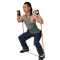 一字拉力绳 弹力绳力量训练套装多功能拉力器材皮筋管臂力阻力带(黑色【35磅，男士健身用】)