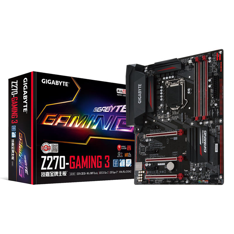 技嘉（GIGABYTE）Z270-Gaming 3主板Intel Z270系列游戏主板 DDR4 可支持7700K