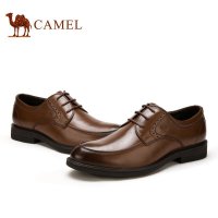 CAMEL骆驼男鞋 新款商务休闲系带低帮男士皮鞋