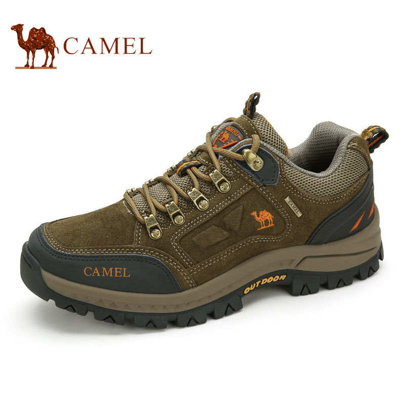 camel骆驼户外登山鞋男款低帮徒步鞋防滑耐磨登山越野鞋视频