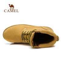 Camel骆驼户外休闲男鞋 牛皮工装靴舒适男靴