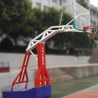 华越最新篮球架，标准，户外，移动平箱仿液压篮球架