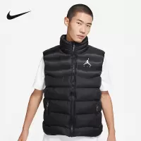 NIKE耐克马甲男装2022冬季新款JORDAN保暖运动黑色背心CN4268-015