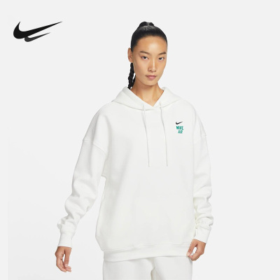 Nike耐克针织套头衫女装2022冬季新款运动帽衫连帽卫衣FB7650-133