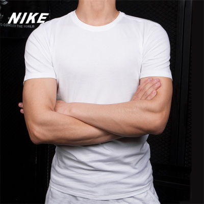 耐克短袖T恤男装2022夏季新款白色休闲运动服体恤上衣743036-100