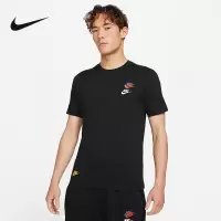 Nike耐克男子短袖T恤2022秋新款圆领刺绣休闲针织衫男DJ1569-010