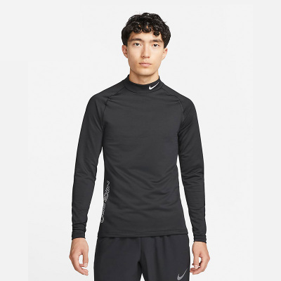Nike耐克卫衣男子运动训练上衣加绒打底长袖跑步T恤DQ6608-010