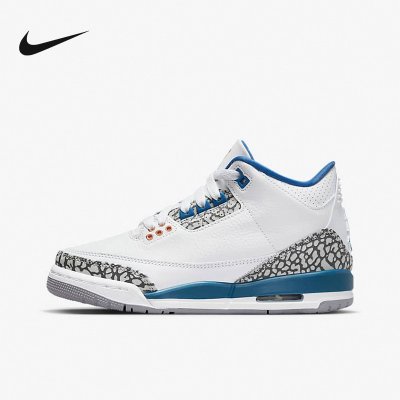 耐克Nike Jordan 3 AJ3女鞋 奇才白蓝 复古大童篮球鞋DM0967-148