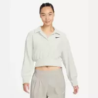 Nike耐克长袖POLO衫女子2023春季新款短款平绒翻领上衣DV7815-072