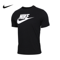 Nike Sportswear 经典Logo印花圆领短袖T恤 男款 黑色 送男生 AR5005-010