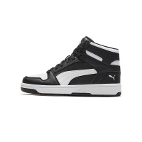 PUMA Rebound Layup Sneakers 防滑透气 高帮 实战篮球鞋 男女同款 黑白 369573-01