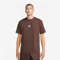 Nike 纯色圆领宽松短袖T恤 男款 褐色 DQ1816-227
