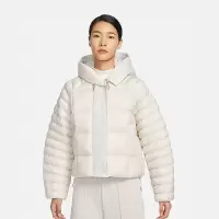 Nike 纯色保暖连帽棉服 女款 白色 FB8730-104