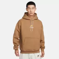 Nike 字母印花休闲连帽卫衣 男款 棕色 FV4024-288