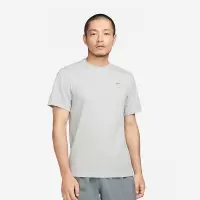 Nike 纯色圆领短袖T恤 男款 调色暗灰 DV9832-097