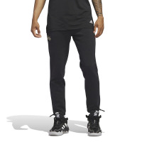 adidas Logo标志篮球中腰合身针织运动裤 男款 黑色 IJ0283
