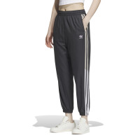 adidas originals三叶草 三条纹拼色束脚价健身运动长裤 女款 黑色 IN1018